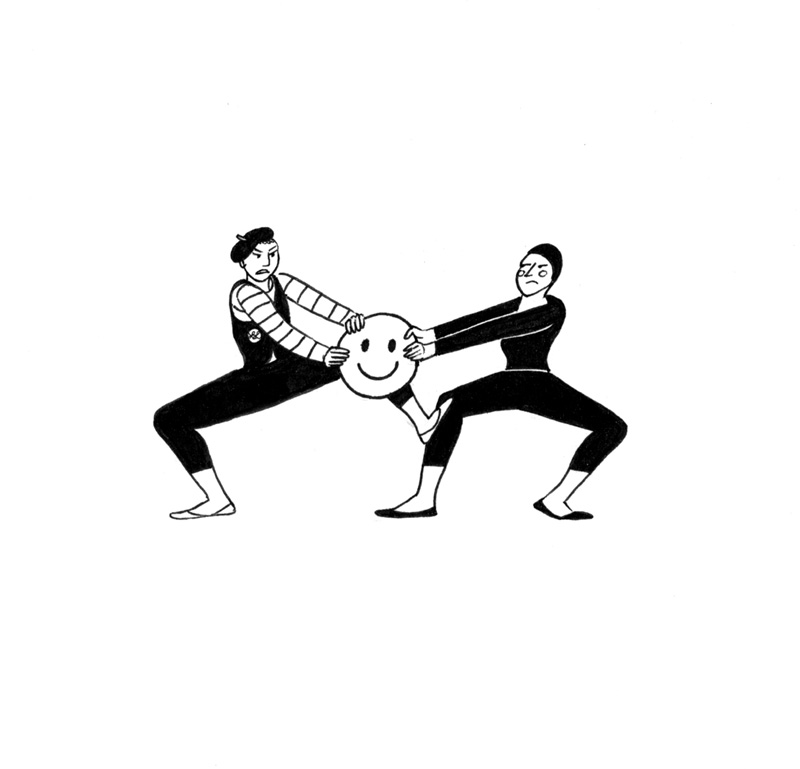 Lilli Loge black and white drawing comic art psychology art